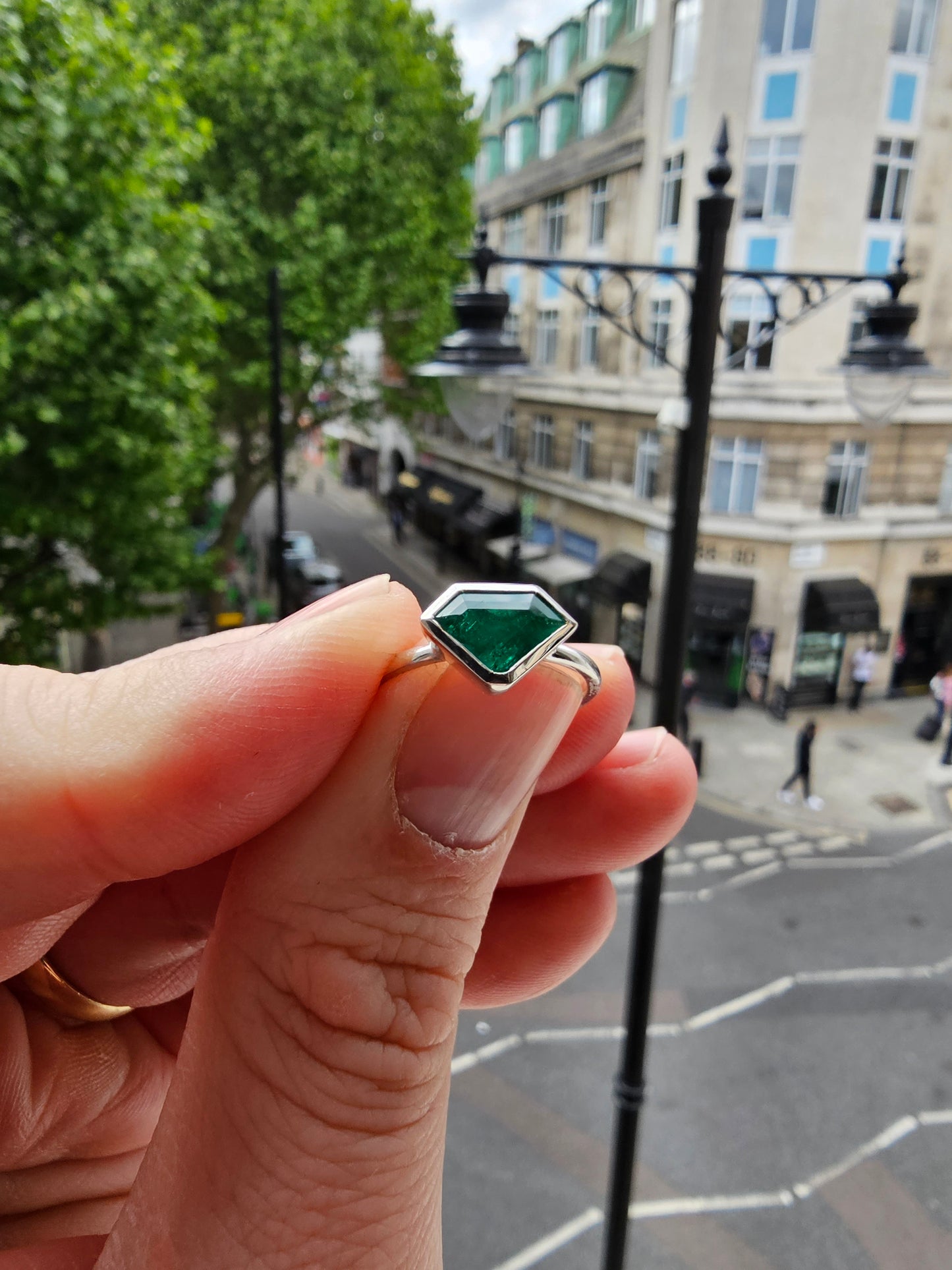 Fantasy Cut Emerald Ring