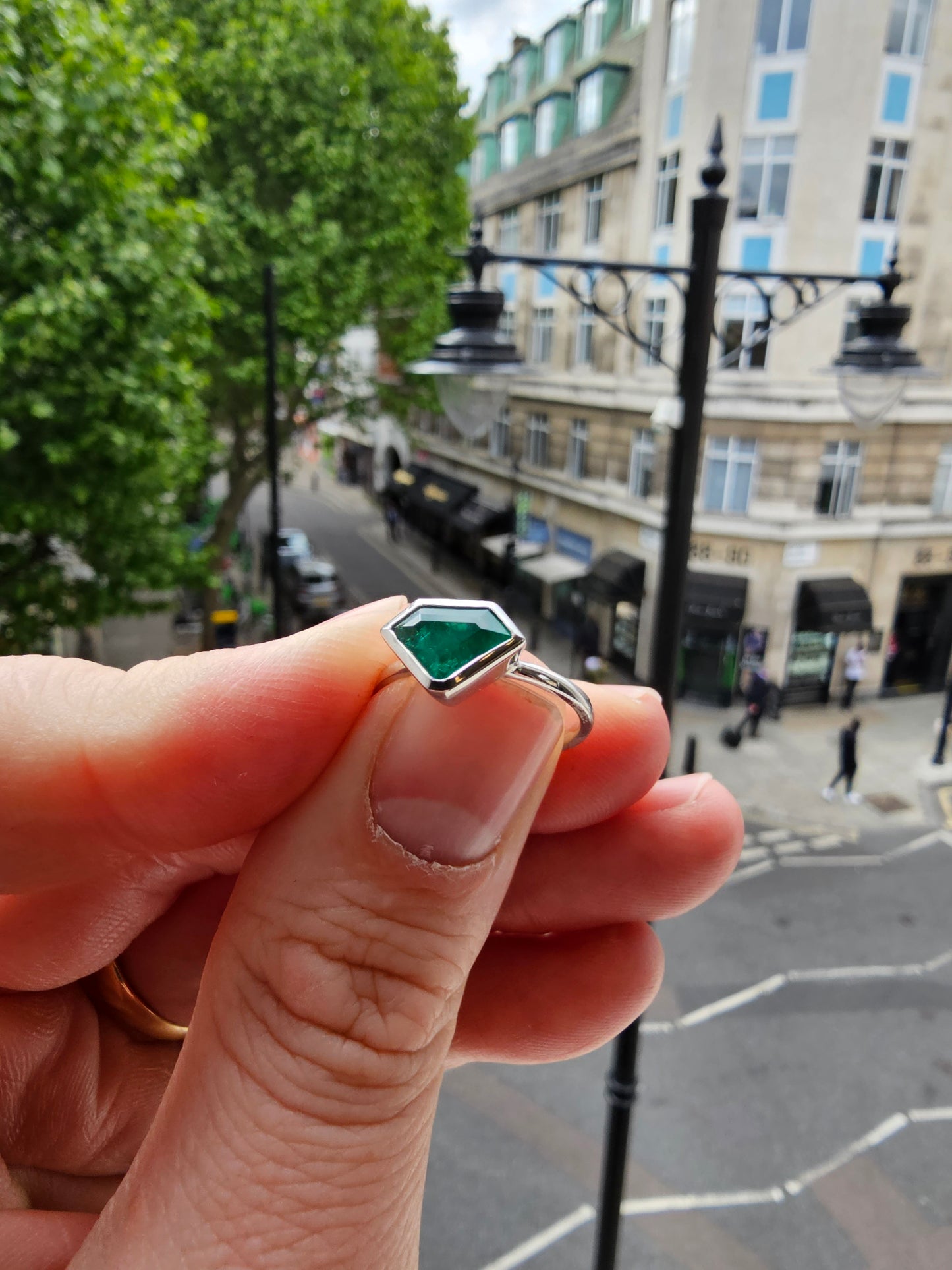 Fantasy Cut Emerald Ring