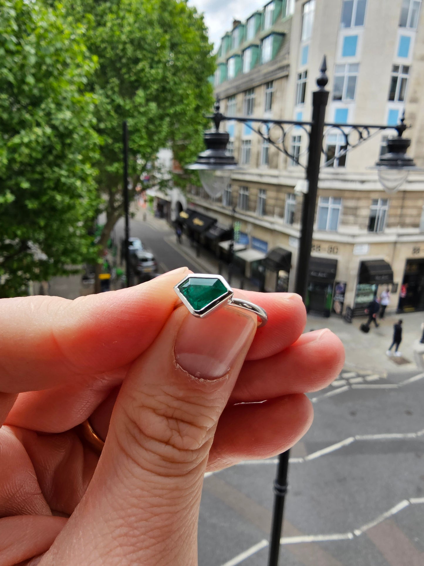 Fantasy Cut Emerald Ring