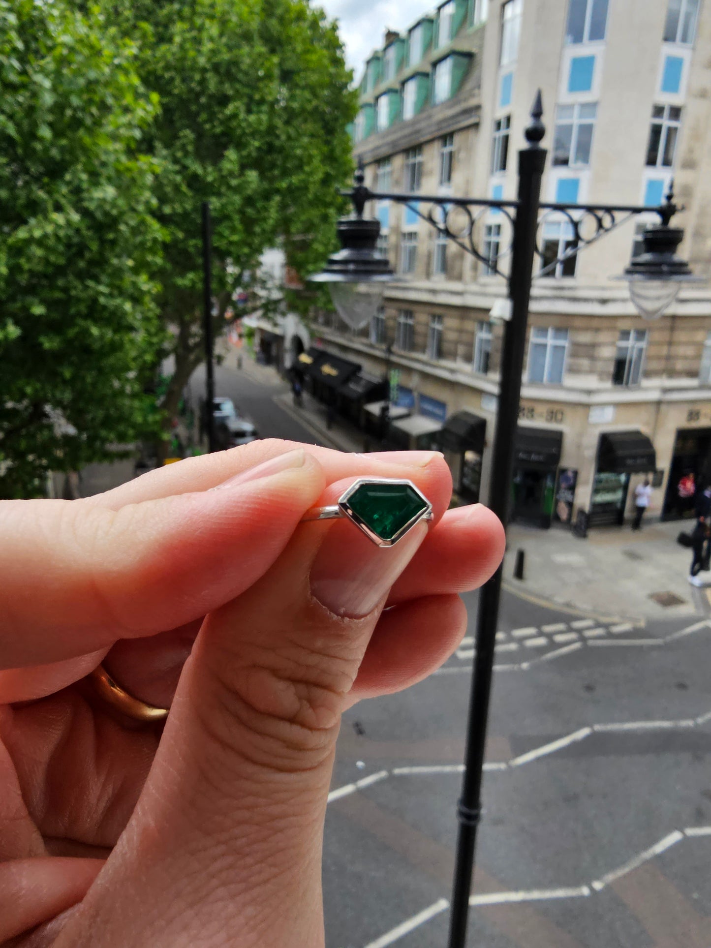 Fantasy Cut Emerald Ring