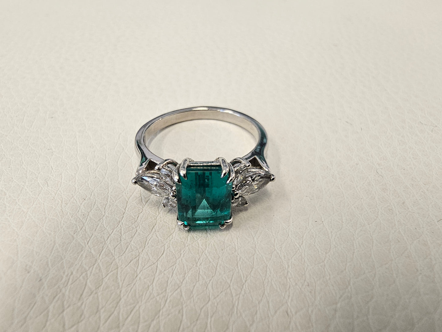 Flowering Emerald and Diamond Ring