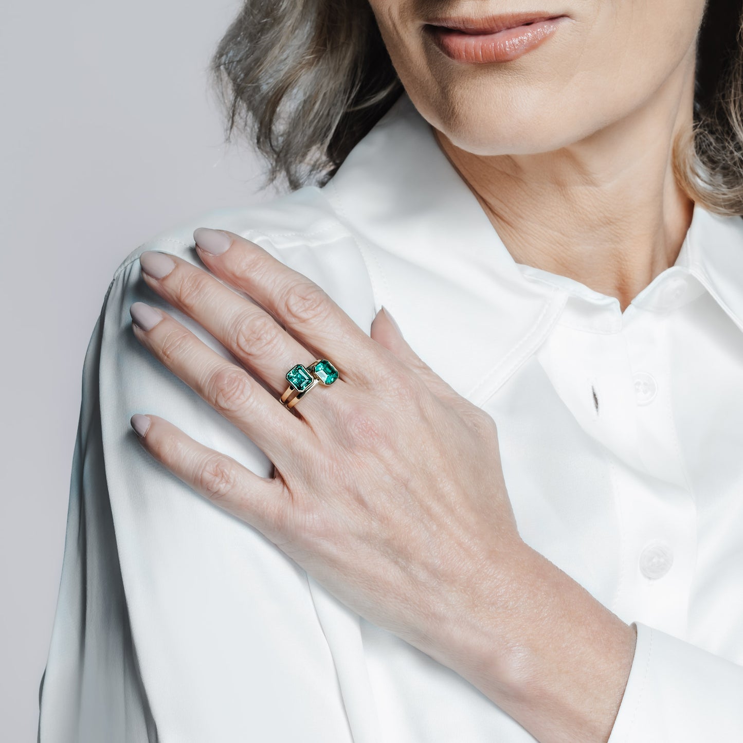 Gold Colombian Emerald Ring