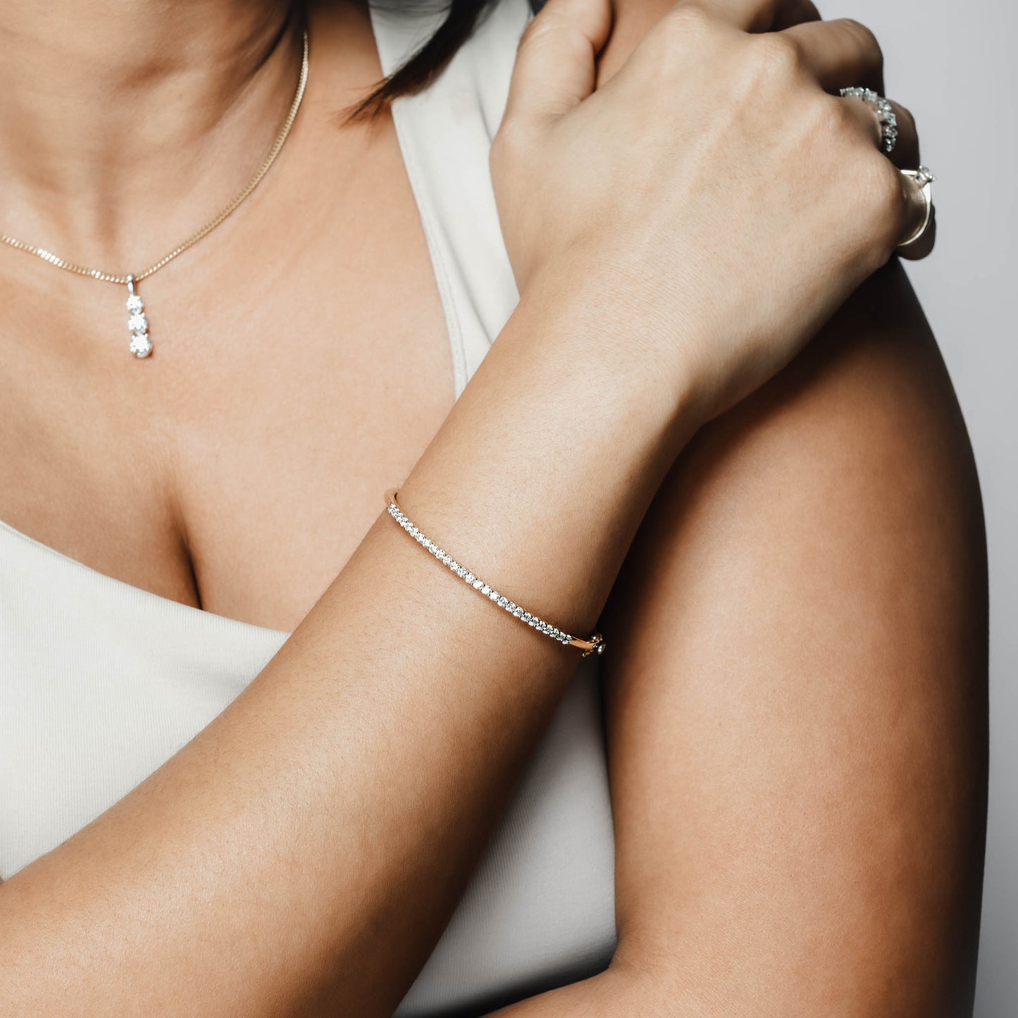Yellow Gold Diamond Bangle