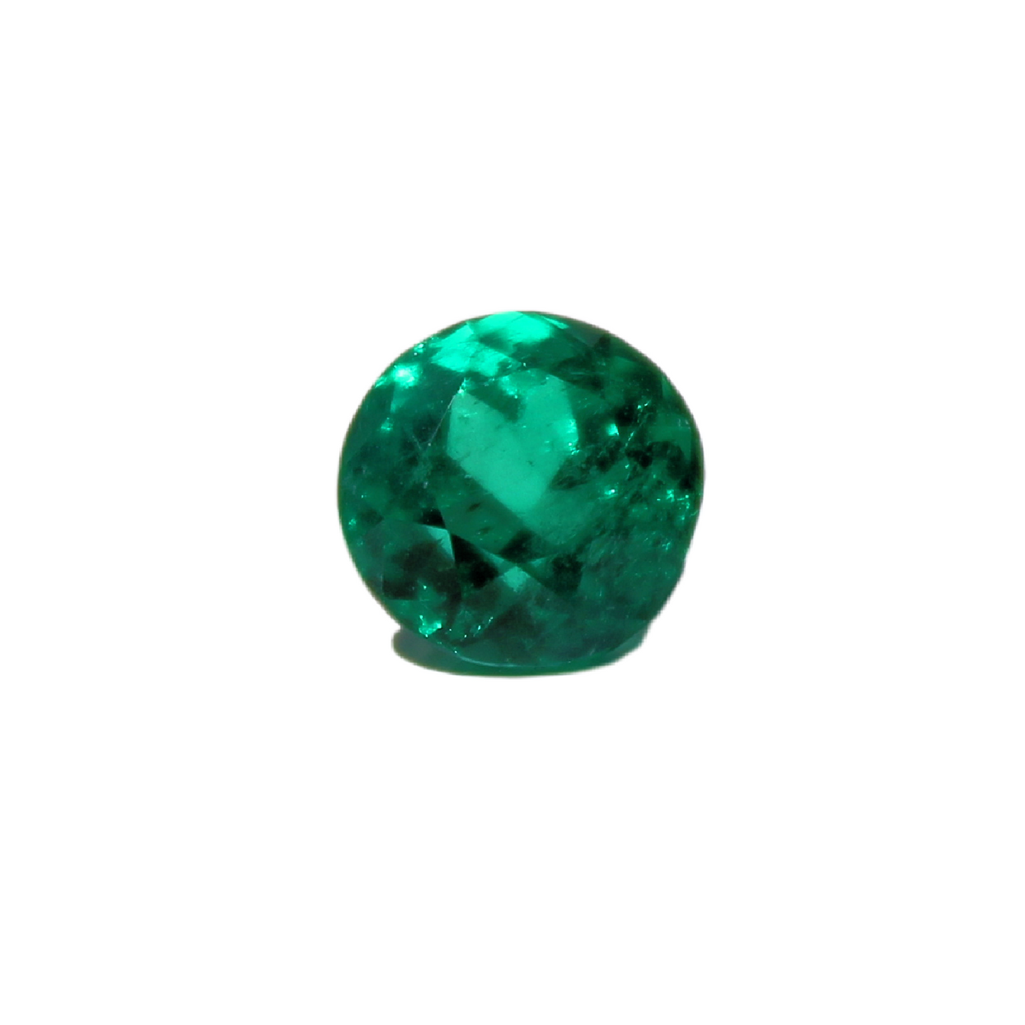 Round Cut Emerald, Insig Oil 1.28 Carat