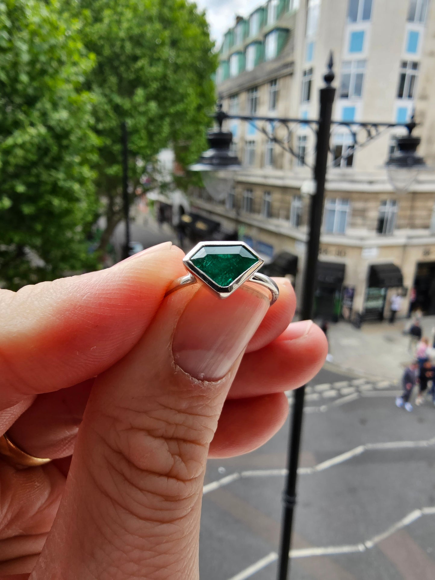 Fantasy Cut Emerald Ring