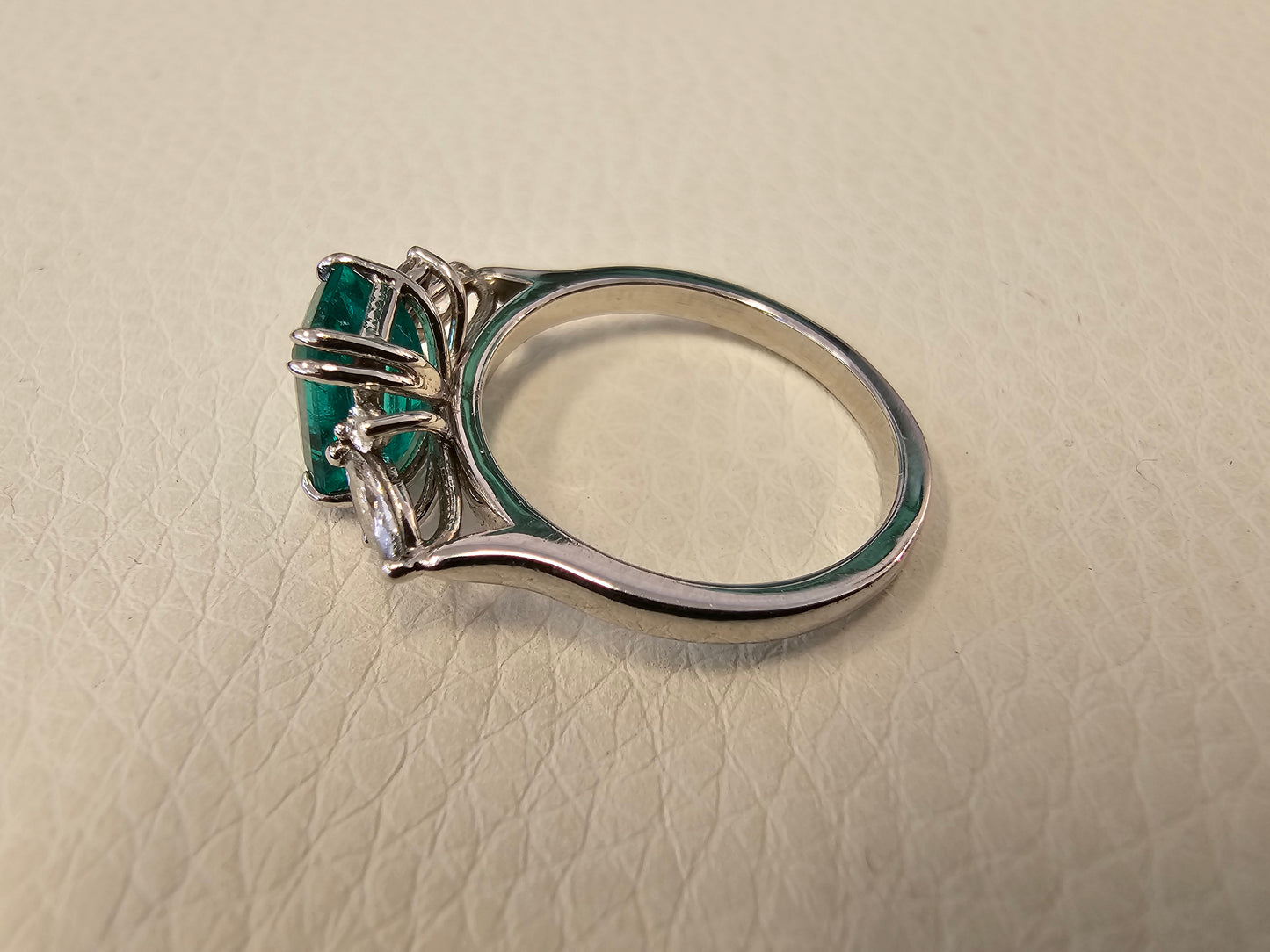 Flowering Emerald and Diamond Ring