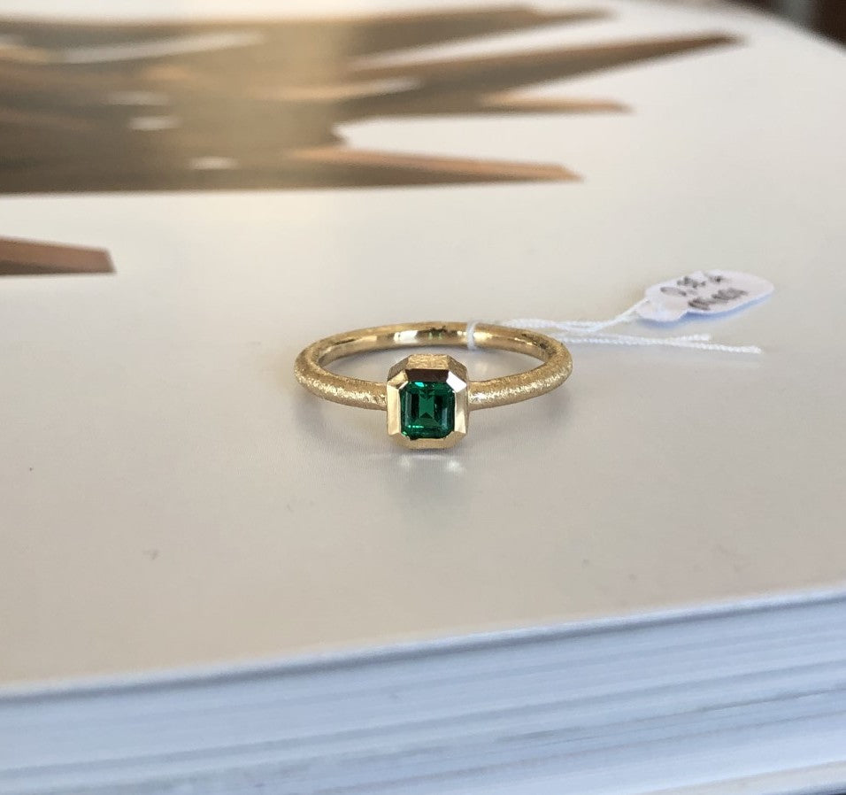 Square Muzo Emerald Ring