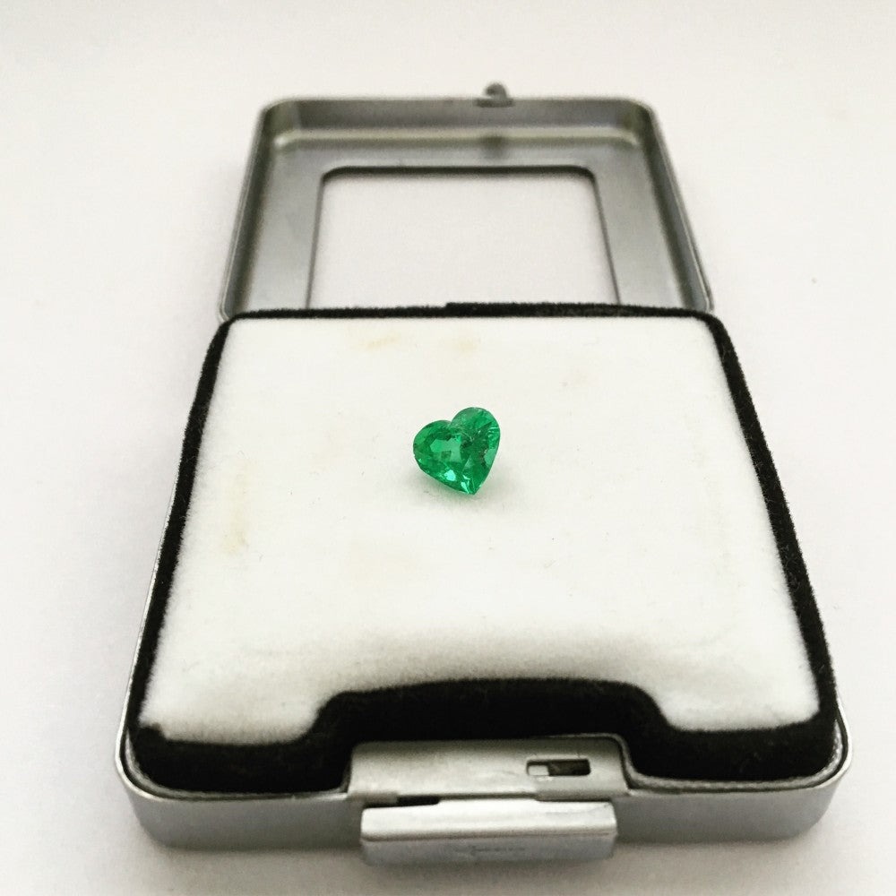 Green Emerald 1.29, Heart Cut