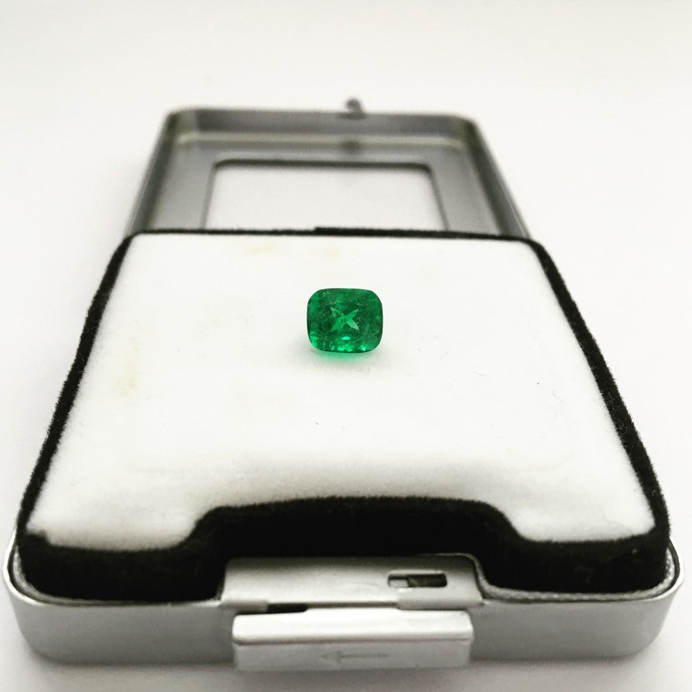 Green Emerald 1.83, Cushion Cut