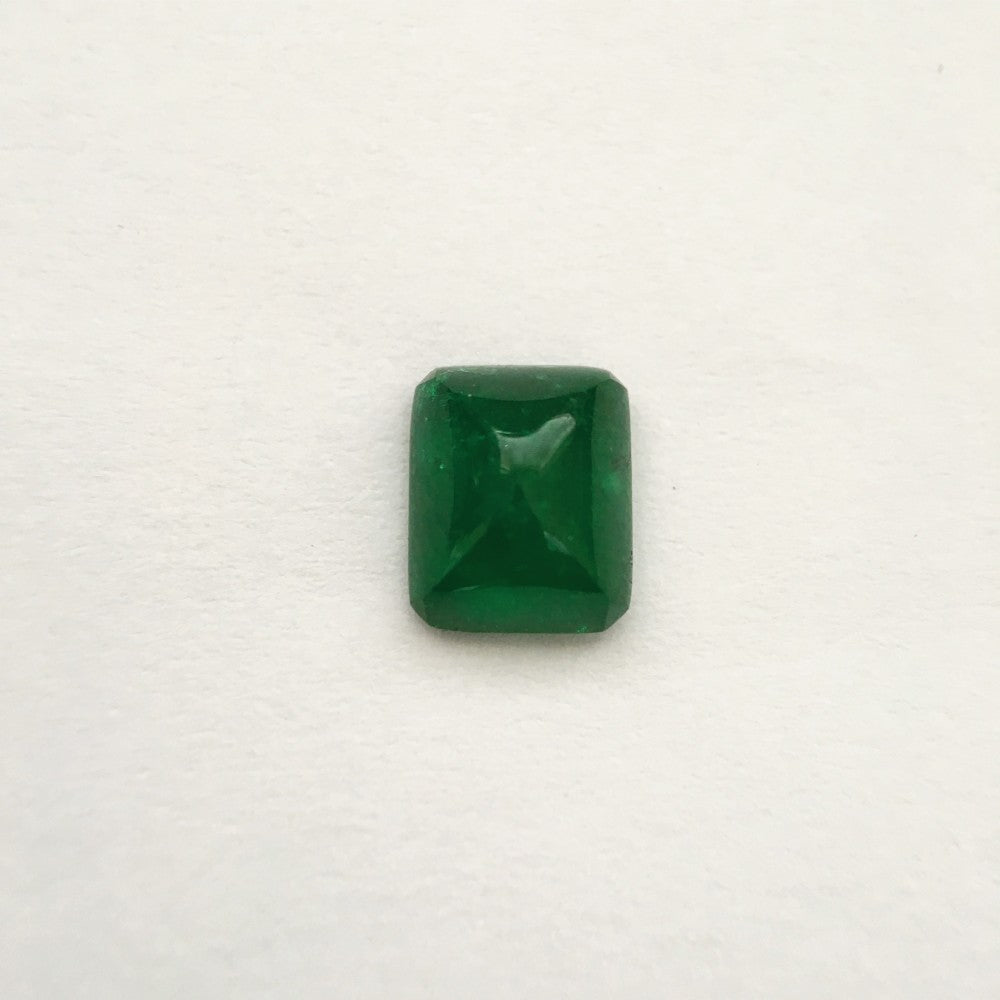 Green Emerald 1.93, Square Cabochon Cut