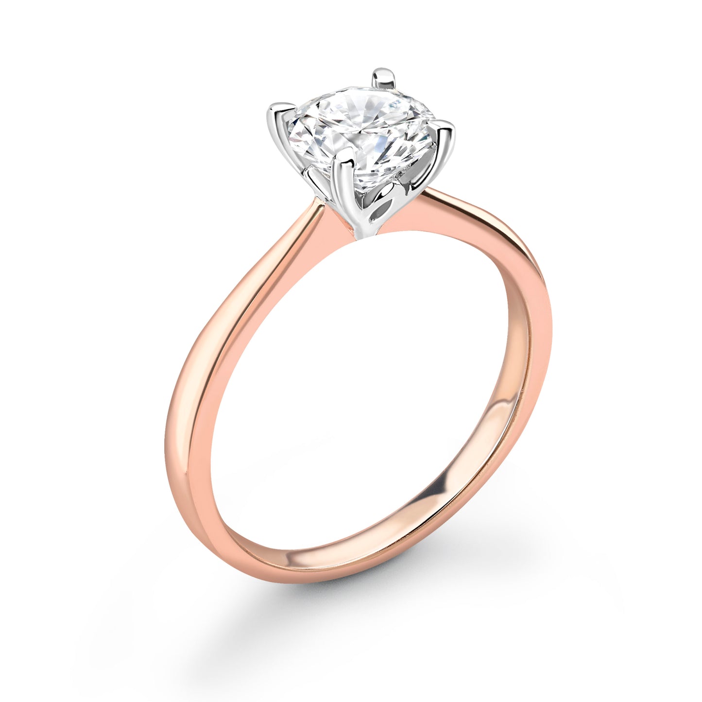 Round Solitaire Diamond ring in Rose Gold