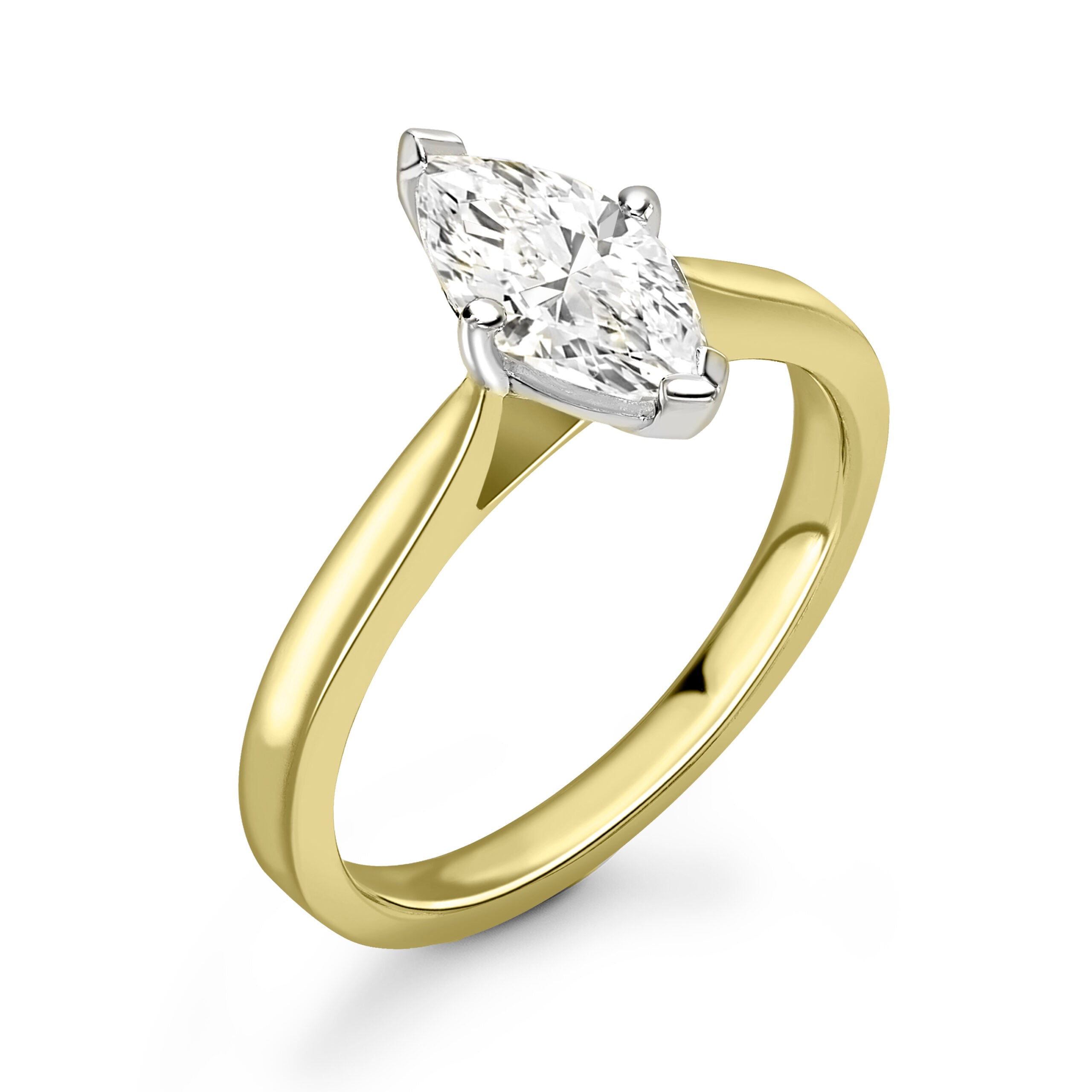 Marquise Solitaire Diamond ring in Gold