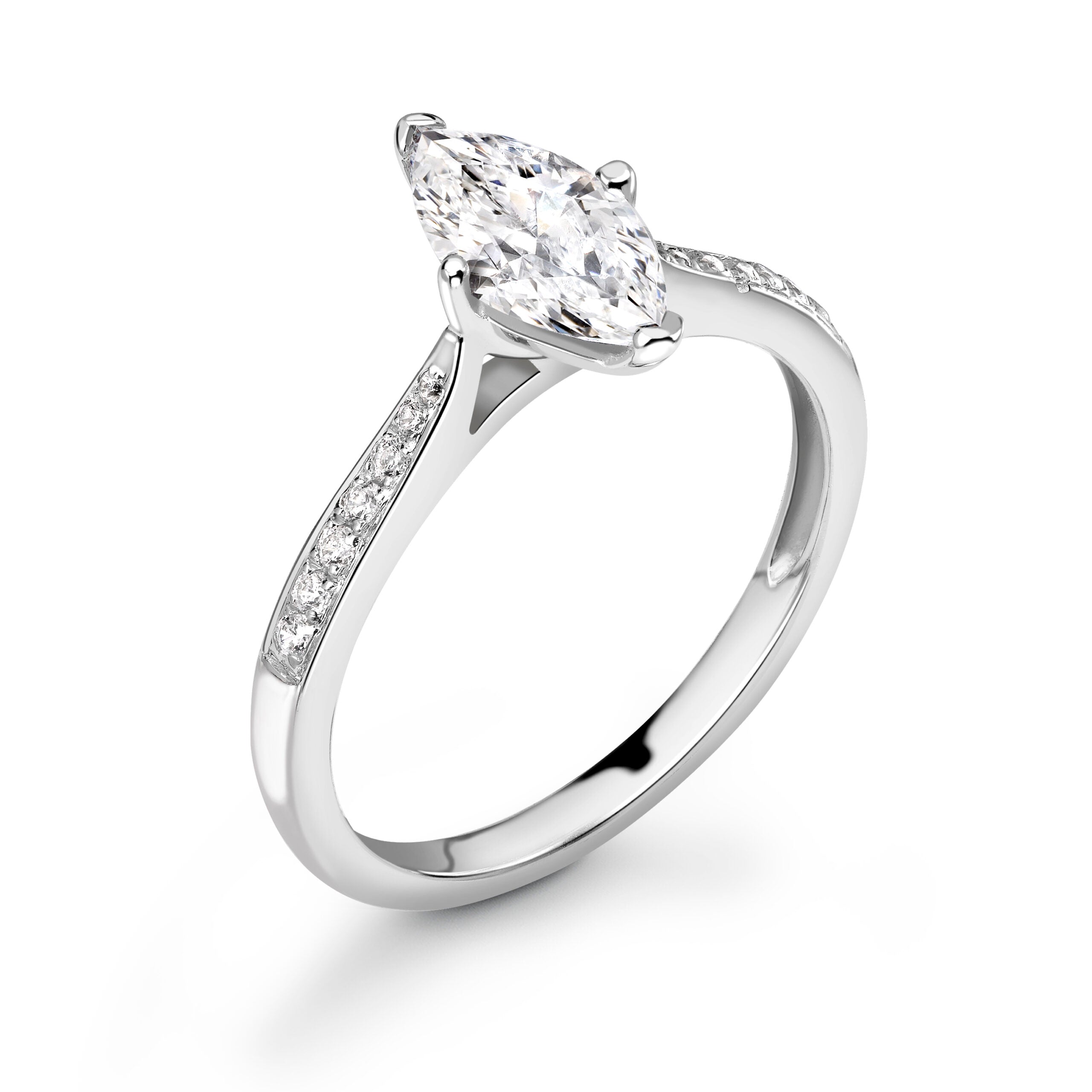 Marquise Pave Diamond ring in Platinum