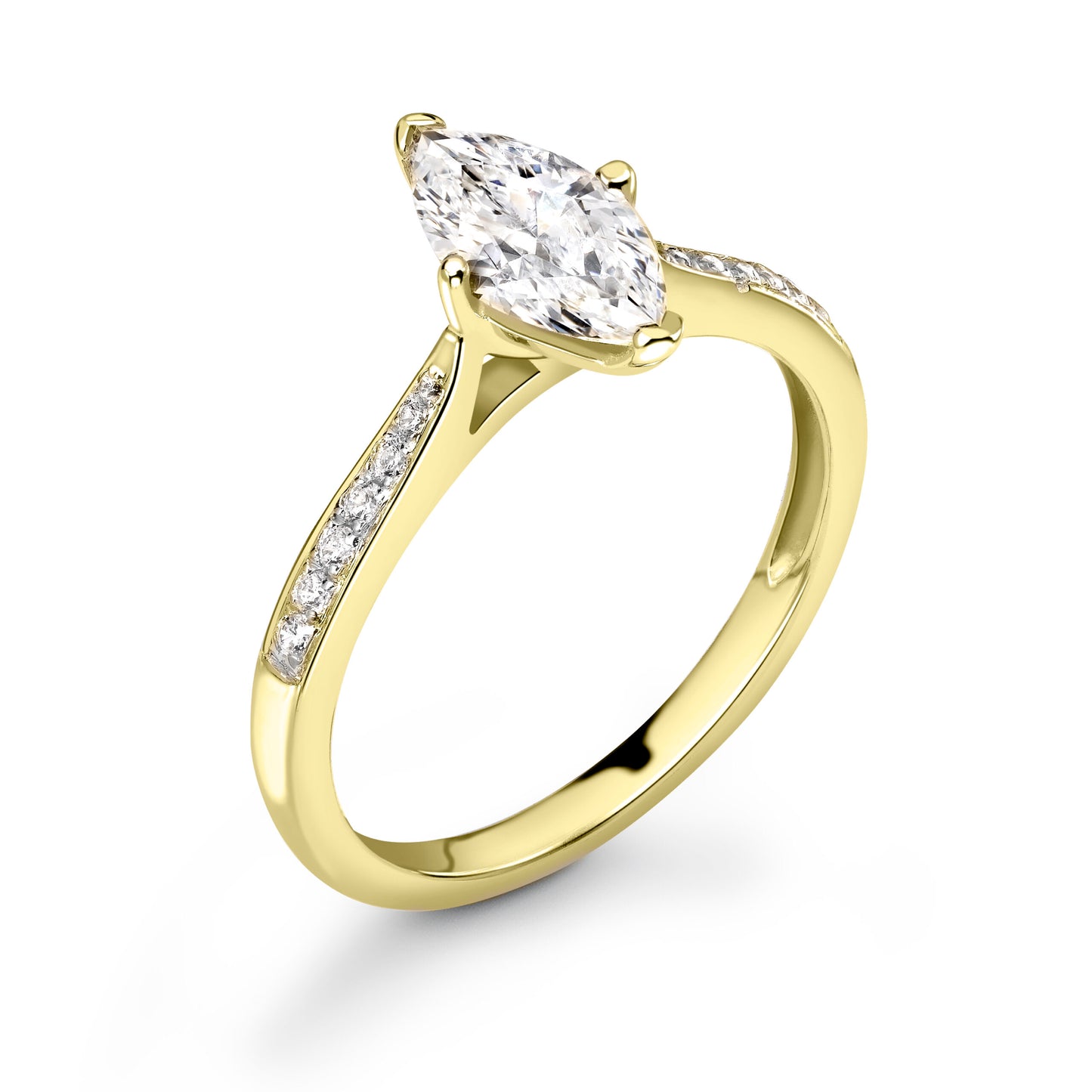 Marquise Pave Diamond ring in Gold