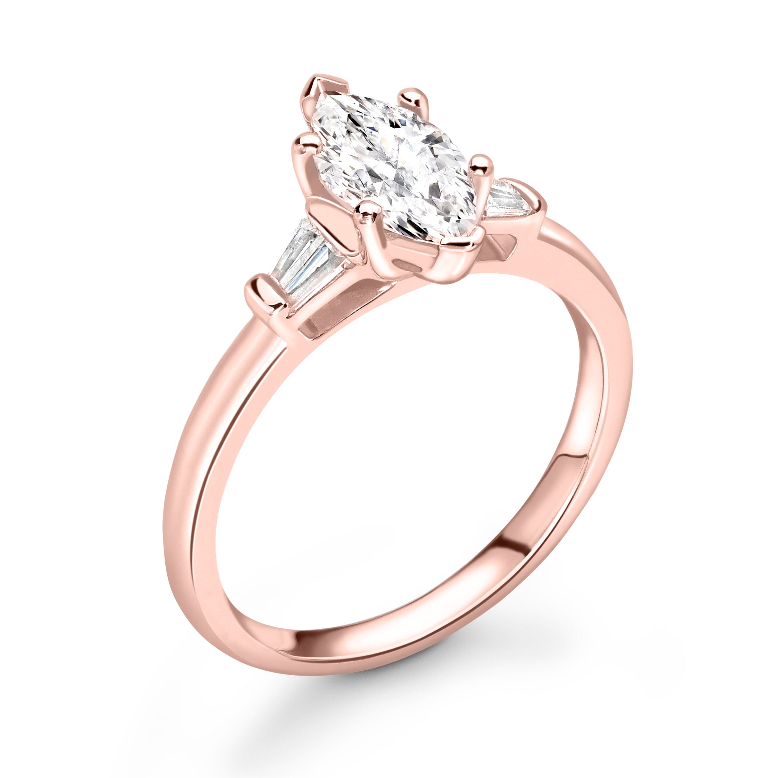 Marquise Trilogy Diamond ring in Rose Gold