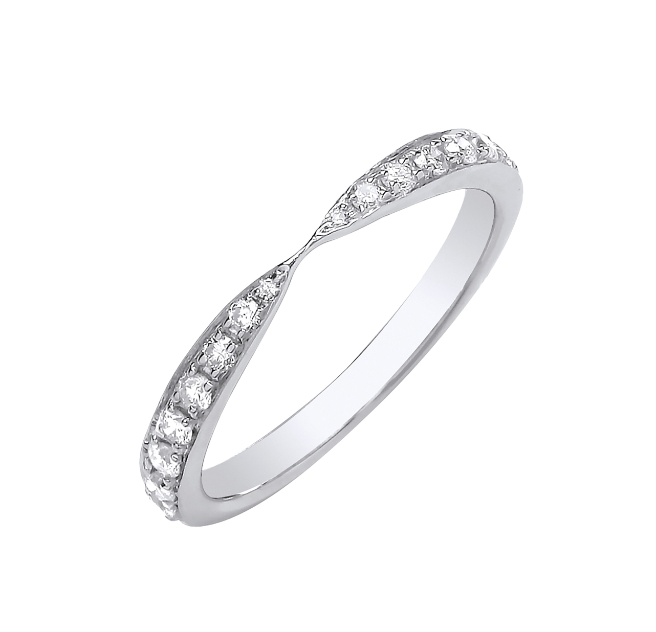 Diamond Pinched Eternity Ring