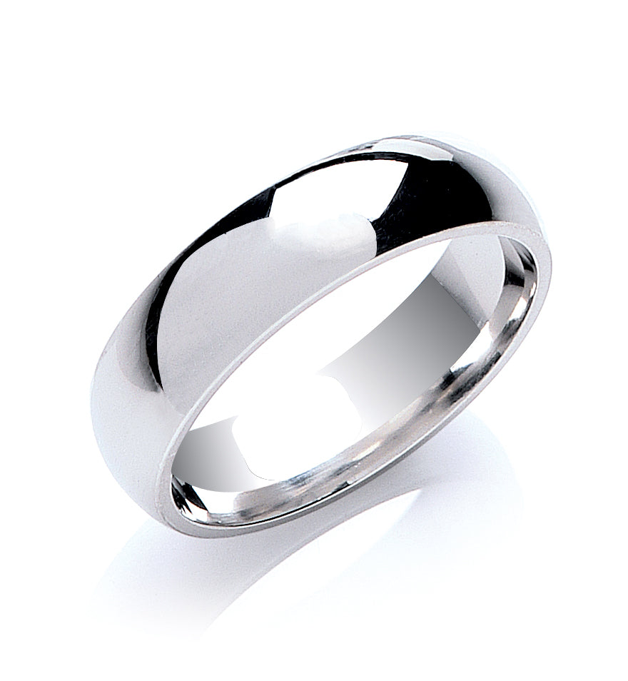 Court Wedding Ring White Gold