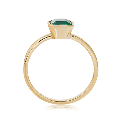 Gold Colombian Emerald Ring