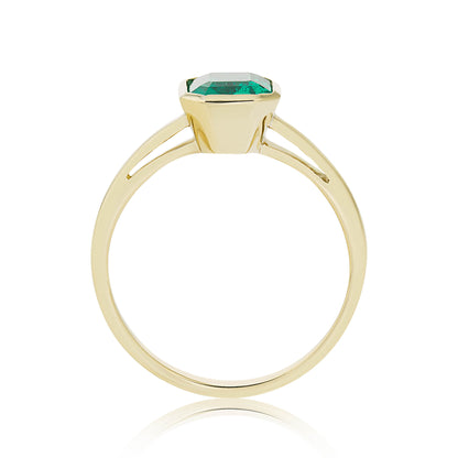 Gold Colombian Emerald Ring