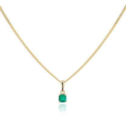 Faceted Colombian Emerald Pendant